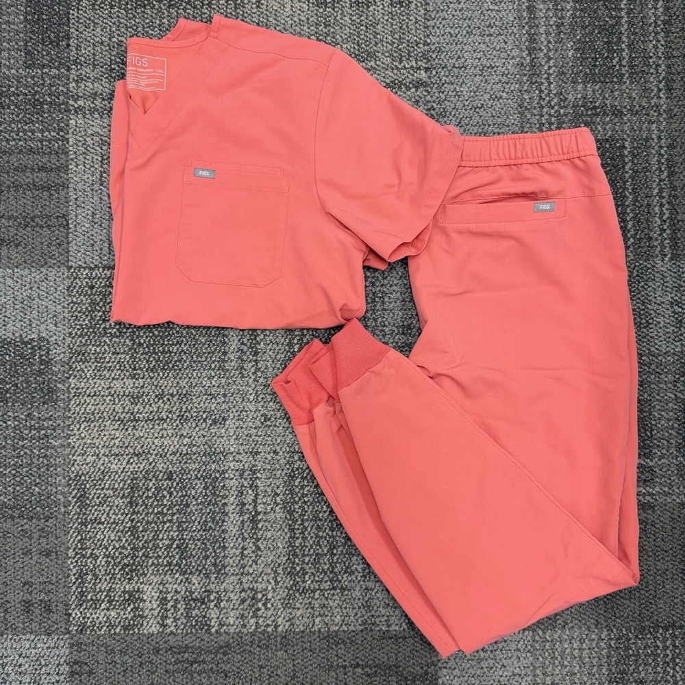 Figs Mens Coral Scrubs Set 2XL Leon top and XL/T joggers Medical dental nursing